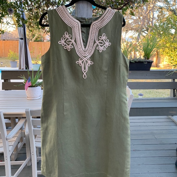 NWT!  APPRAISAL Sleeveless Olive Fully-lined Sheath, SZ 16 - Picture 8 of 14